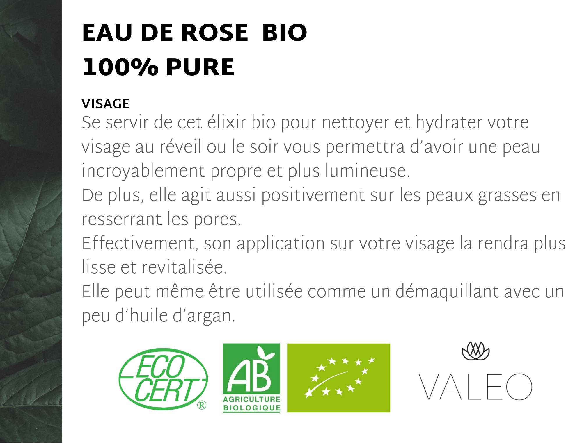 Eau De Rose 100 Pure BIO